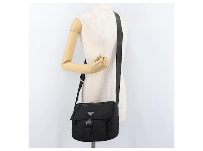PRADA Shoulder Bag Nylon Black Silver - vista 27