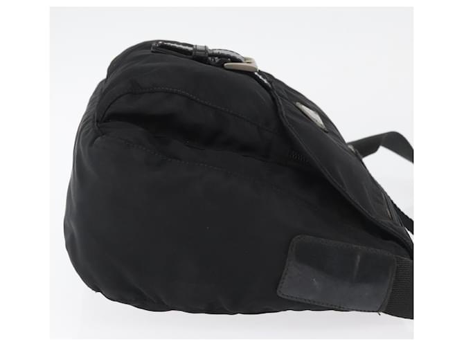 PRADA Shoulder Bag Nylon Black Silver - vista 3
