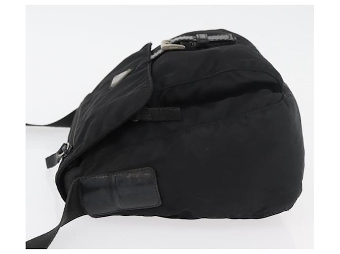 PRADA Shoulder Bag Nylon Black Silver - vista 4