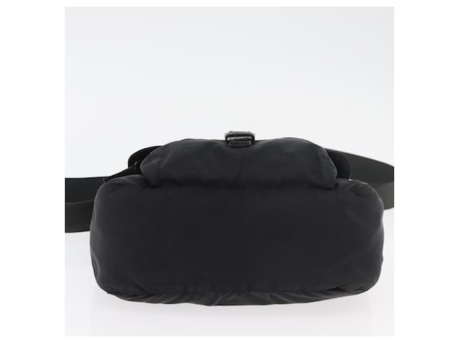 PRADA Shoulder Bag Nylon Black Silver - vista 5