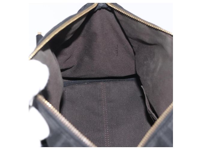 FENDI Bolso de mano de lona Zucca Negro Oro - vista 20