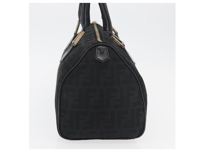 FENDI Bolso de mano de lona Zucca Negro Oro - vista 3