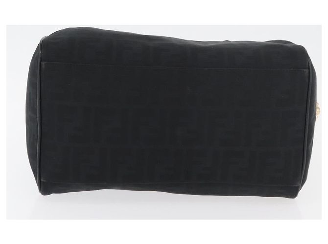 FENDI Bolso de mano de lona Zucca Negro Oro - vista 5