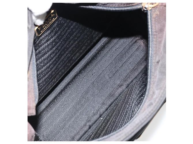 PRADA Hand Bag Nylon Black Gold - vista 11