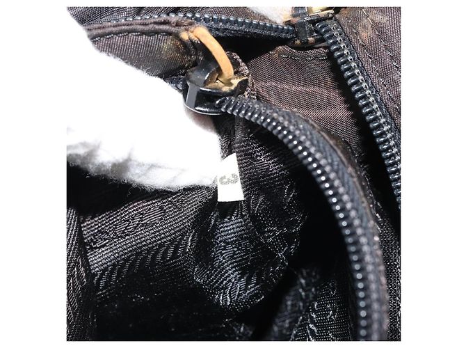 PRADA Hand Bag Nylon Black Gold - vista 12