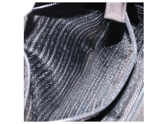 PRADA Hand Bag Nylon Black Gold - vista 22