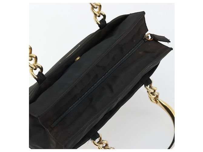 PRADA Hand Bag Nylon Black Gold - vista 6