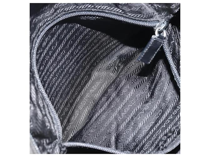 PRADA Shoulder Bag Nylon Black Silver - vista 23
