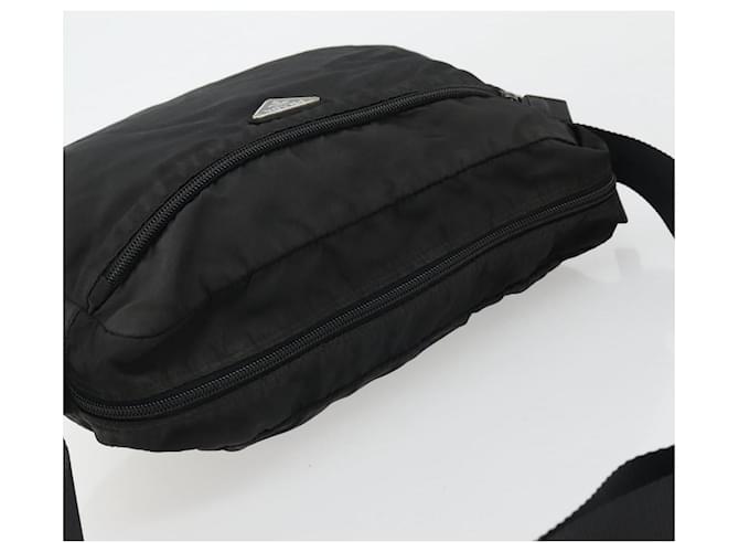 PRADA Shoulder Bag Nylon Black Silver - vista 6