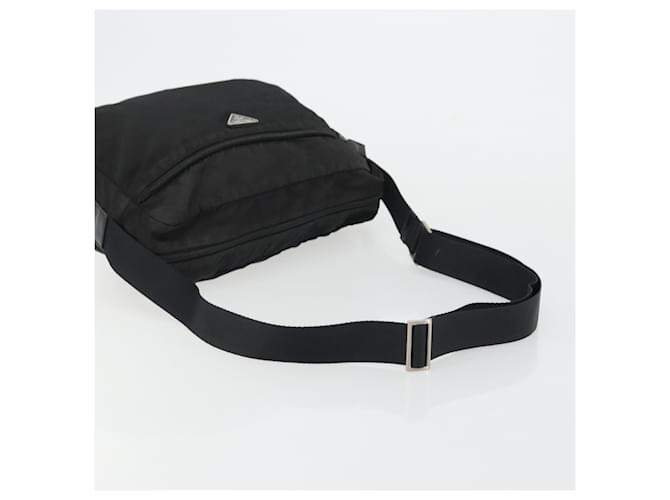 PRADA Shoulder Bag Nylon Black Silver - vista 7