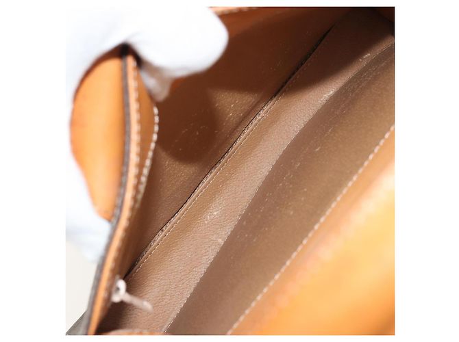 Céline CELINE Macadam Canvas Hand Bag PVC Leather Brown Gold - vista 10