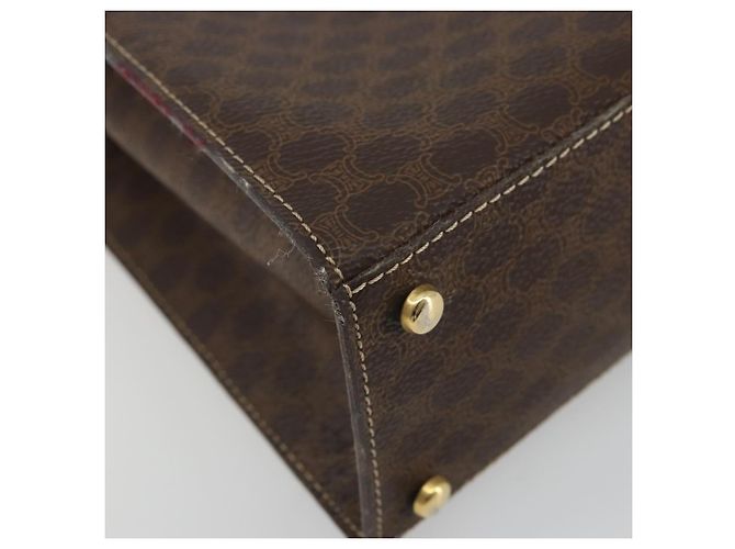 Céline CELINE Macadam Canvas Hand Bag PVC Leather Brown Gold - vista 15