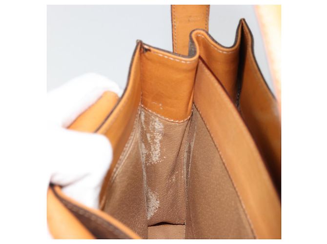 Céline CELINE Macadam Canvas Hand Bag PVC Leather Brown Gold - vista 20