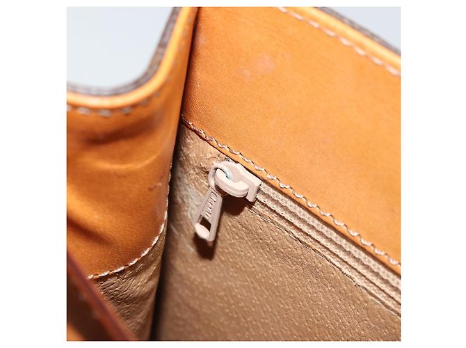 Céline CELINE Macadam Canvas Hand Bag PVC Leather Brown Gold - vista 22