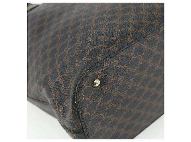 Céline CELINE Macadam Canvas Hand Bag PVC Leather Black Gold - vista 14
