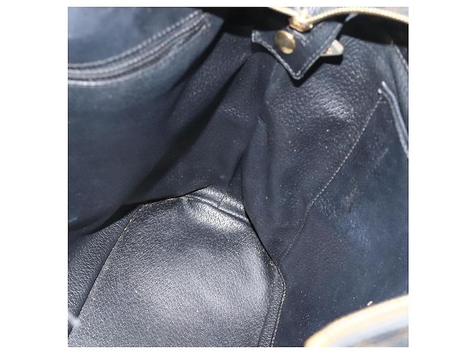 Céline CELINE Macadam Canvas Hand Bag PVC Leather Black Gold - vista 18