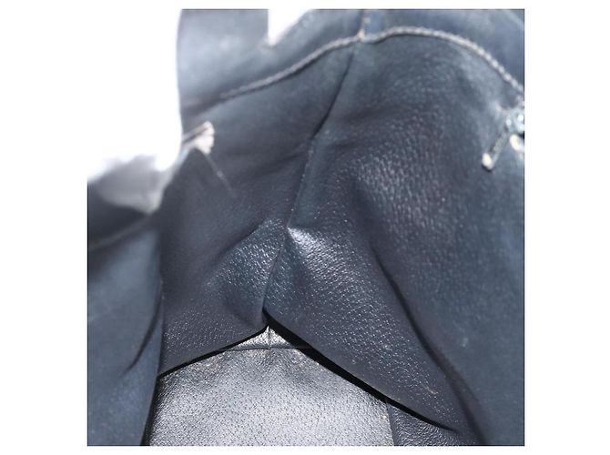 Céline CELINE Macadam Canvas Hand Bag PVC Leather Black Gold - vista 19