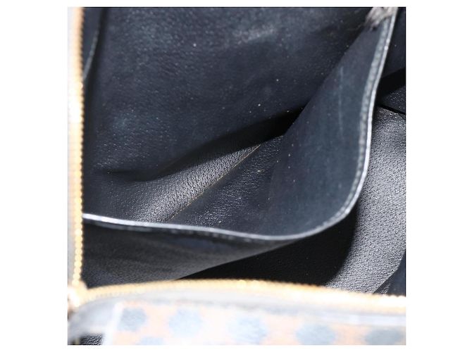 Céline CELINE Macadam Canvas Hand Bag PVC Leather Black Gold - vista 22