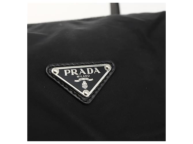 PRADA Boston Bag Nylon Black Silver - vista 18