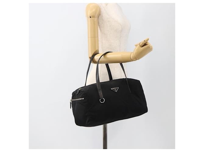 PRADA Boston Bag Nylon Black Silver - vista 21