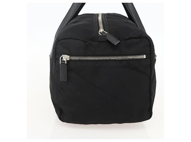 PRADA Boston Bag Nylon Black Silver - vista 3
