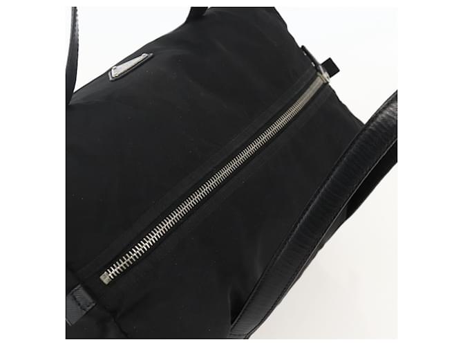 PRADA Boston Bag Nylon Black Silver - vista 6