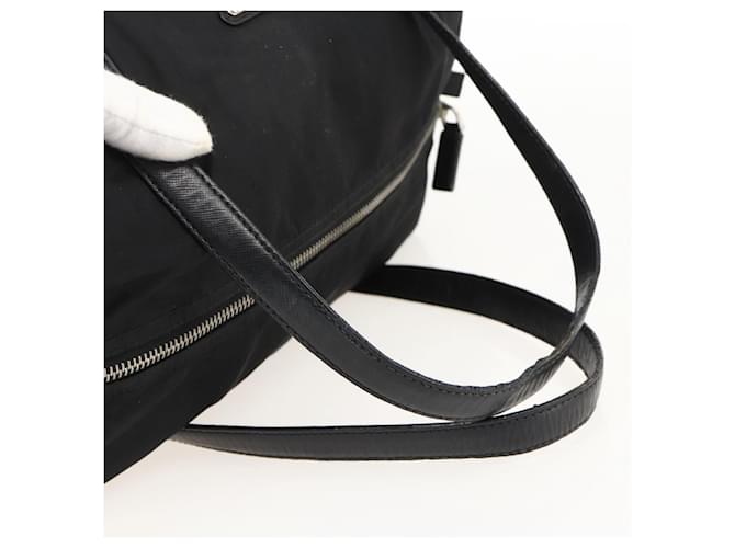 PRADA Boston Bag Nylon Black Silver - vista 7