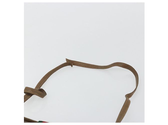 GUCCI GG Supreme Web Sherry Line Bag PVC Beige Gold 10 02 037 - vue 10