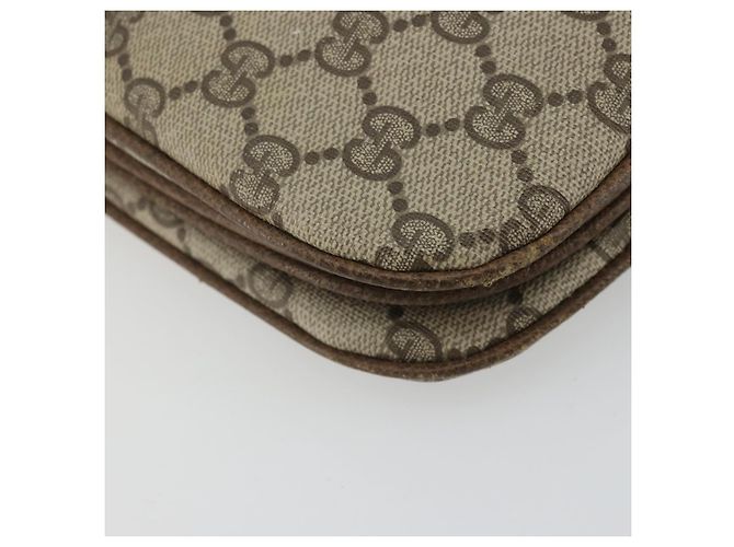 GUCCI GG Supreme Web Sherry Line Bag PVC Beige Gold 10 02 037 - vue 15