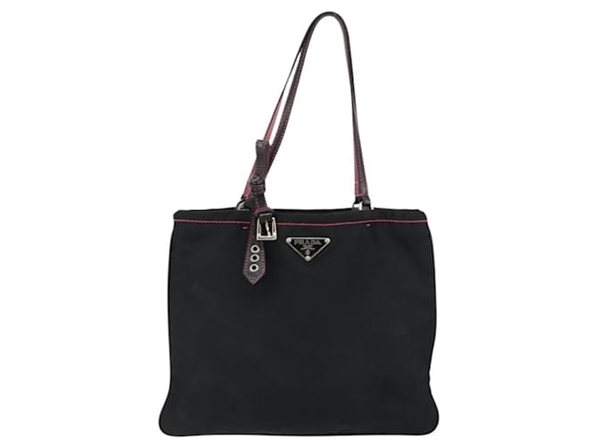 PRADA Hand Bag Nylon Black Silver - vista 13