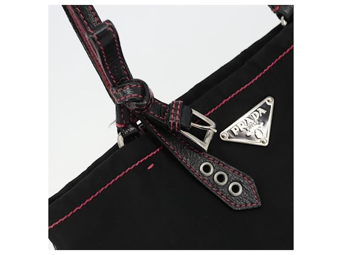 PRADA Hand Bag Nylon Black Silver - vista 19