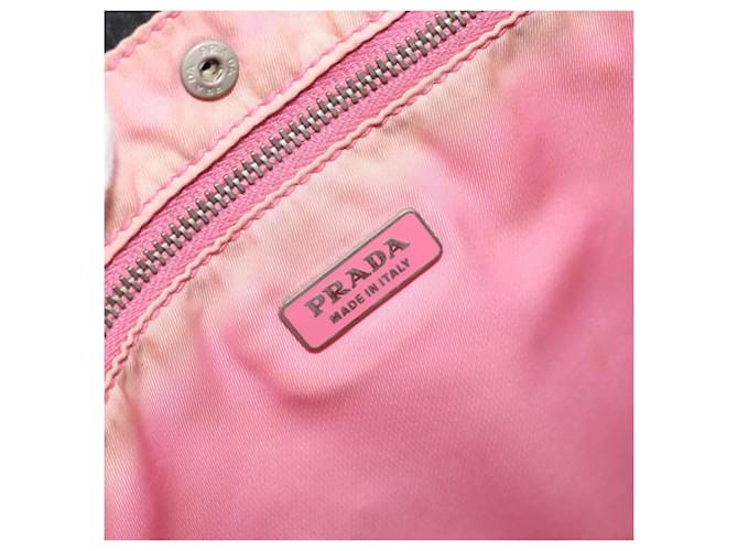 PRADA Hand Bag Nylon Black Silver - vista 21