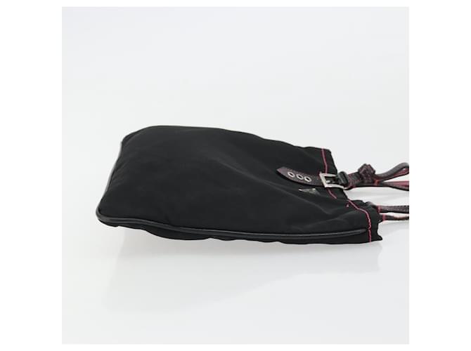 PRADA Hand Bag Nylon Black Silver - vista 3