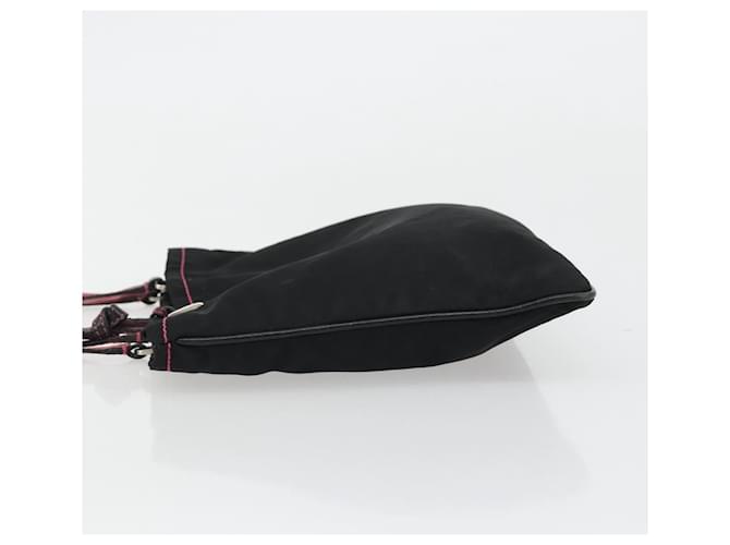 PRADA Hand Bag Nylon Black Silver - vista 4