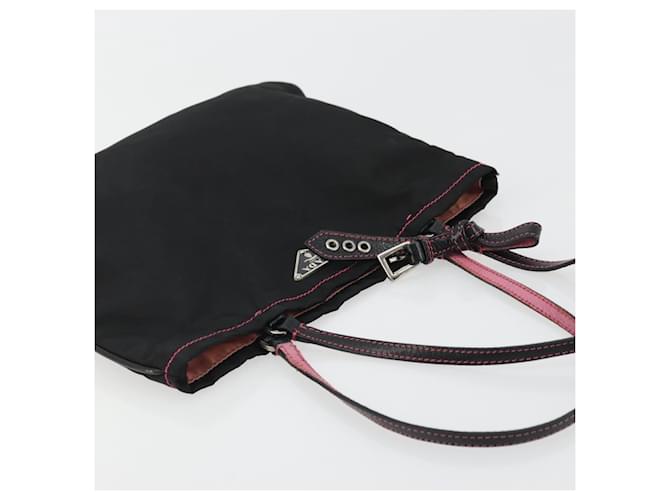 PRADA Hand Bag Nylon Black Silver - vista 6