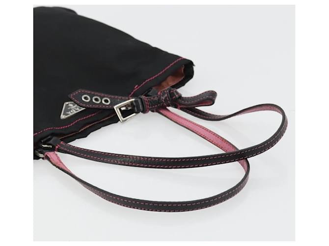 PRADA Hand Bag Nylon Black Silver - vista 7