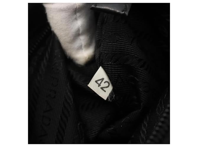 PRADA Shoulder Bag Nylon Black Silver - vista 12