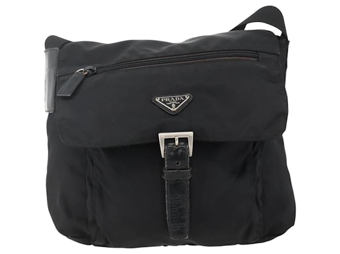 PRADA Shoulder Bag Nylon Black Silver - vista 13