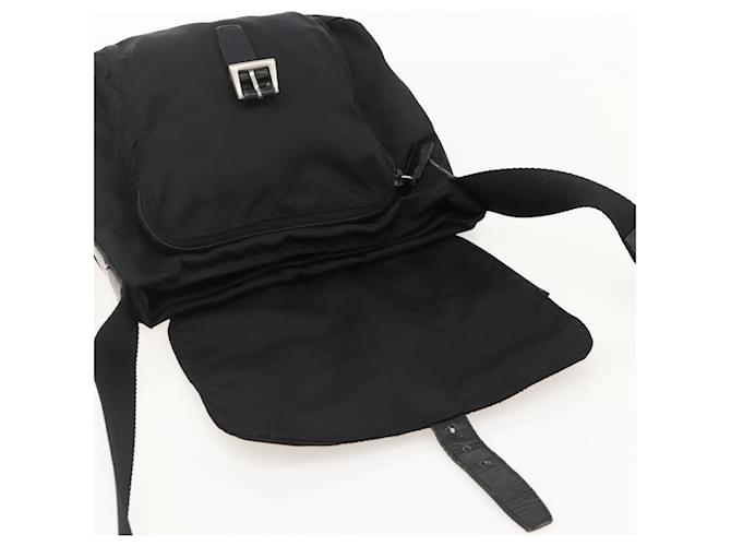 PRADA Shoulder Bag Nylon Black Silver - vista 21