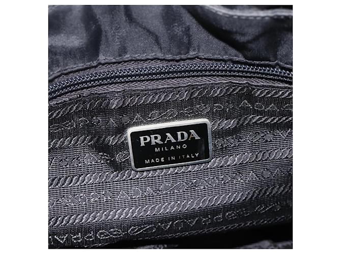 PRADA Shoulder Bag Nylon Black Silver - vista 22