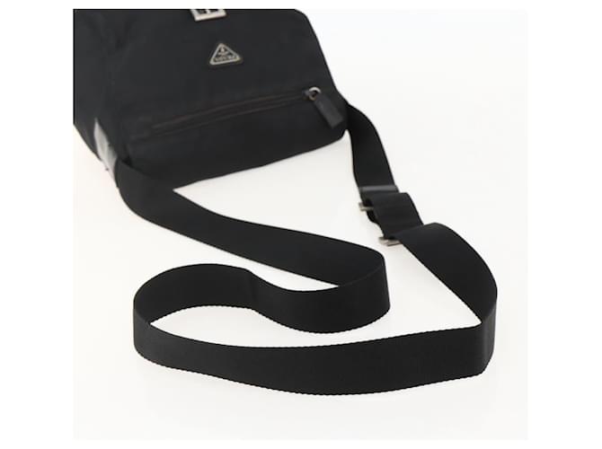 PRADA Shoulder Bag Nylon Black Silver - vista 7
