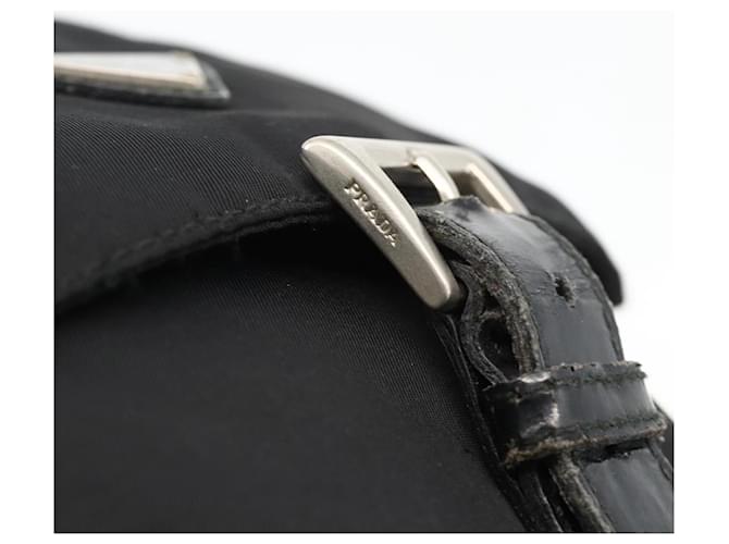PRADA Shoulder Bag Nylon Black Silver - vista 8