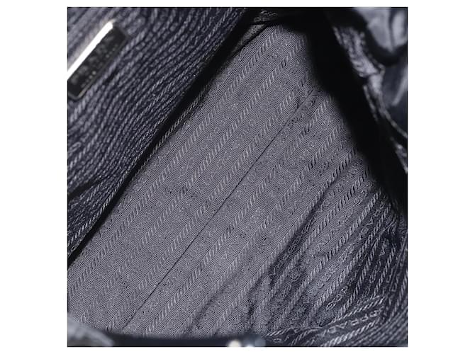 PRADA Hand Bag Nylon Black Silver - vista 11