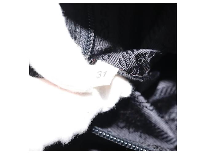 PRADA Hand Bag Nylon Black Silver - vista 12