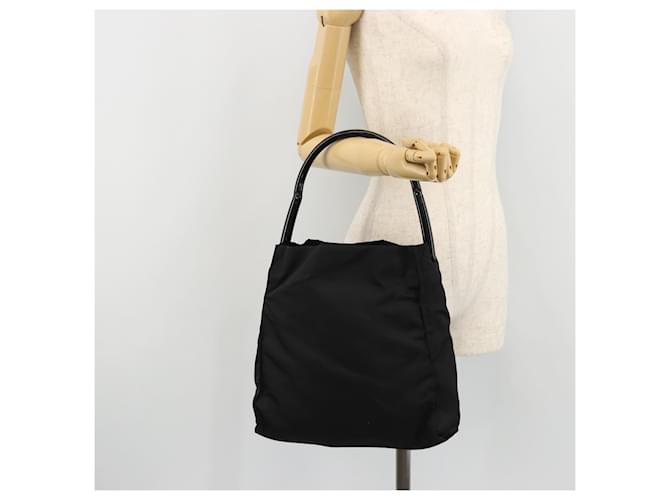 PRADA Hand Bag Nylon Black Silver - vista 22