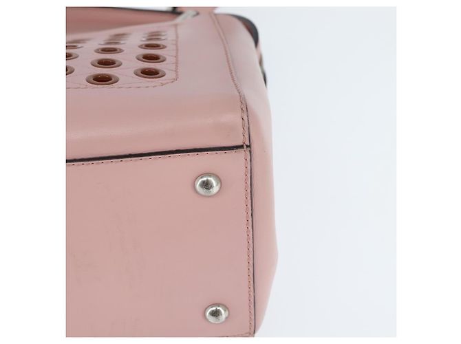 FENDI Dot Com Hand Bag Leather 2way Pink Silver - vista 13