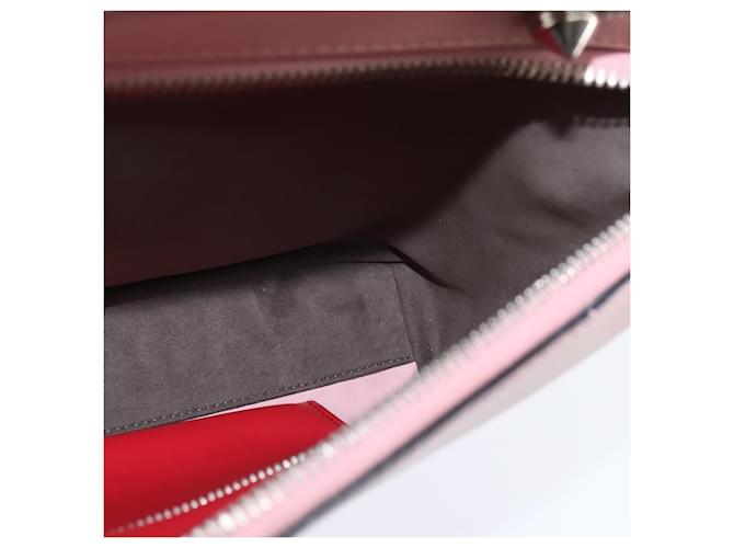 FENDI Dot Com Hand Bag Leather 2way Pink Silver - vista 18