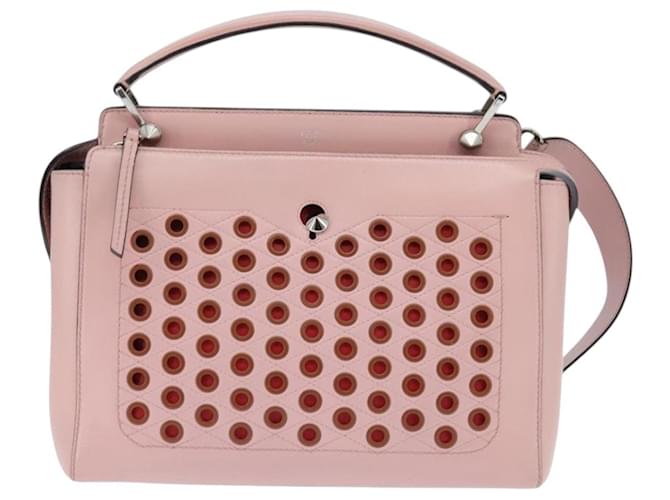 FENDI Dot Com Hand Bag Leather 2way Pink Silver - vista 2