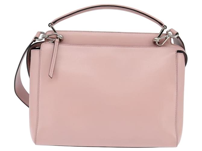 FENDI Dot Com Hand Bag Leather 2way Pink Silver - vista 3