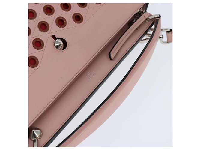 FENDI Dot Com Hand Bag Leather 2way Pink Silver - vista 6
